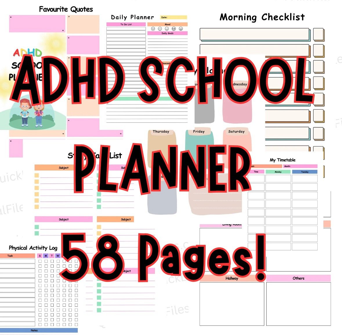 ADHD school planner 